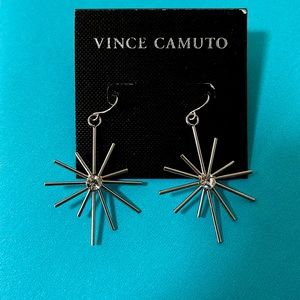 Vince Camuto Silver starburst pierced earrings